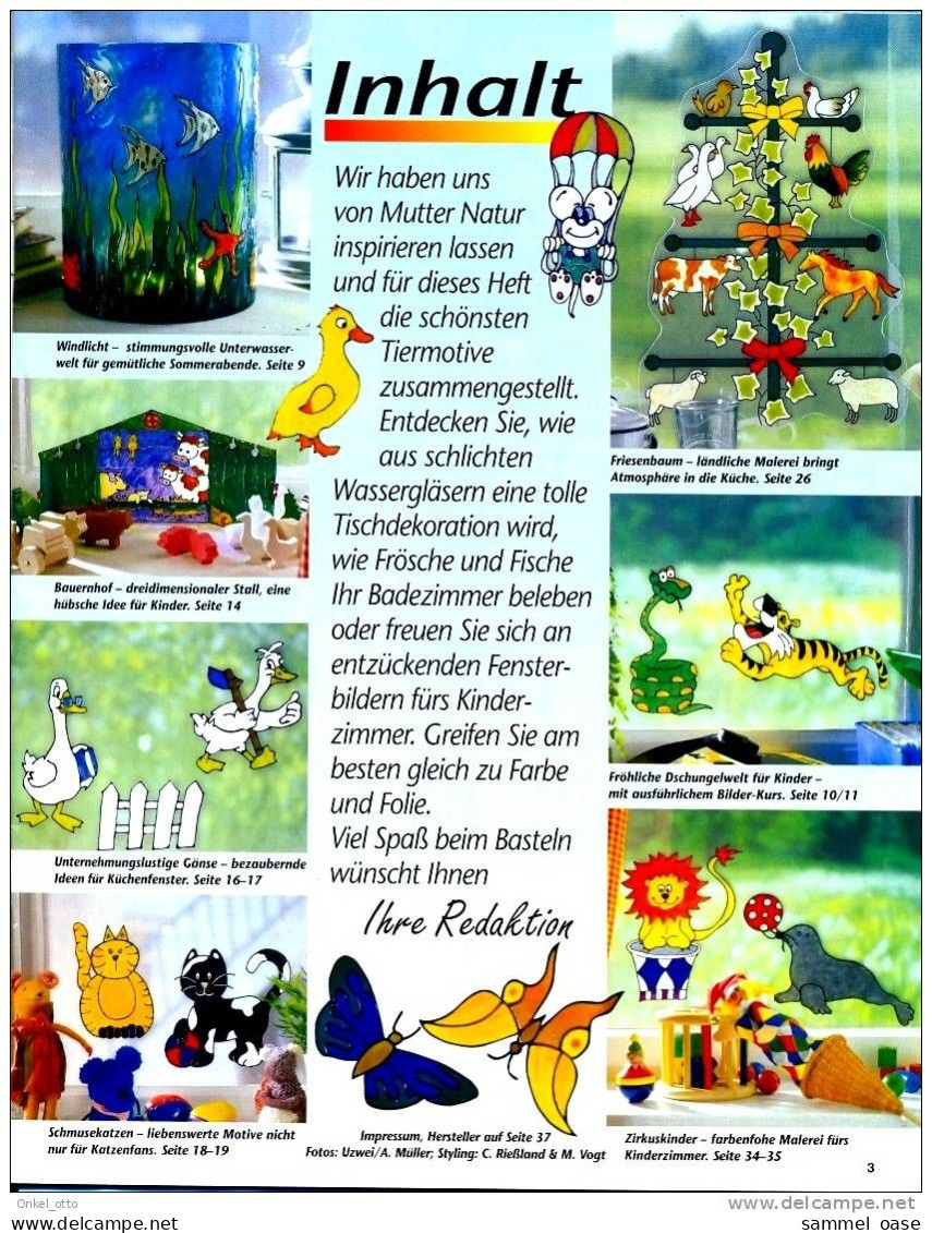 Zeitschrift - Window Color Tiermotive - Anna Spezial - 80 Gute Ideen - Von 2000 - Tempo Libero & Collezioni