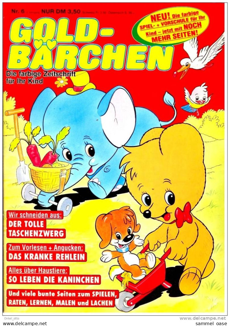 Goldbärchen - Farb Zeitschriften Abenteuer + Spaß Nr. 8 1990 - Kids & Teenagers