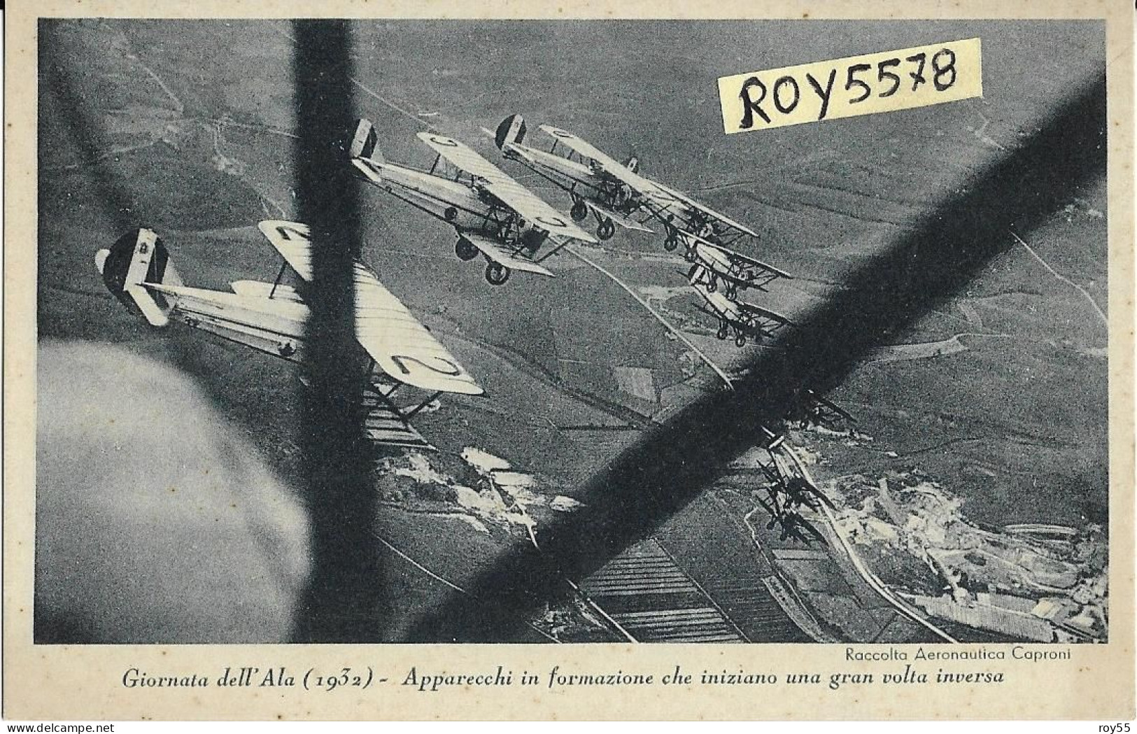 Giornata Dell'ala 1932 Apparecchi In Formazione  Aereo  Aerei Aeronautica Caproni  In Volo (v.retro) - 1919-1938: Between Wars