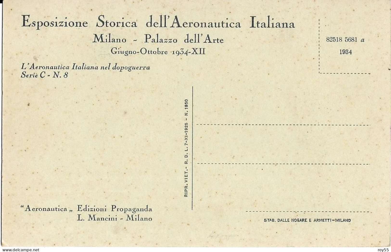 Giornata Dell'ala 1932 Apparecchi In Formazione  Aereo  Aerei Aeronautica Caproni  In Volo (v.retro) - 1919-1938: Entre Guerres