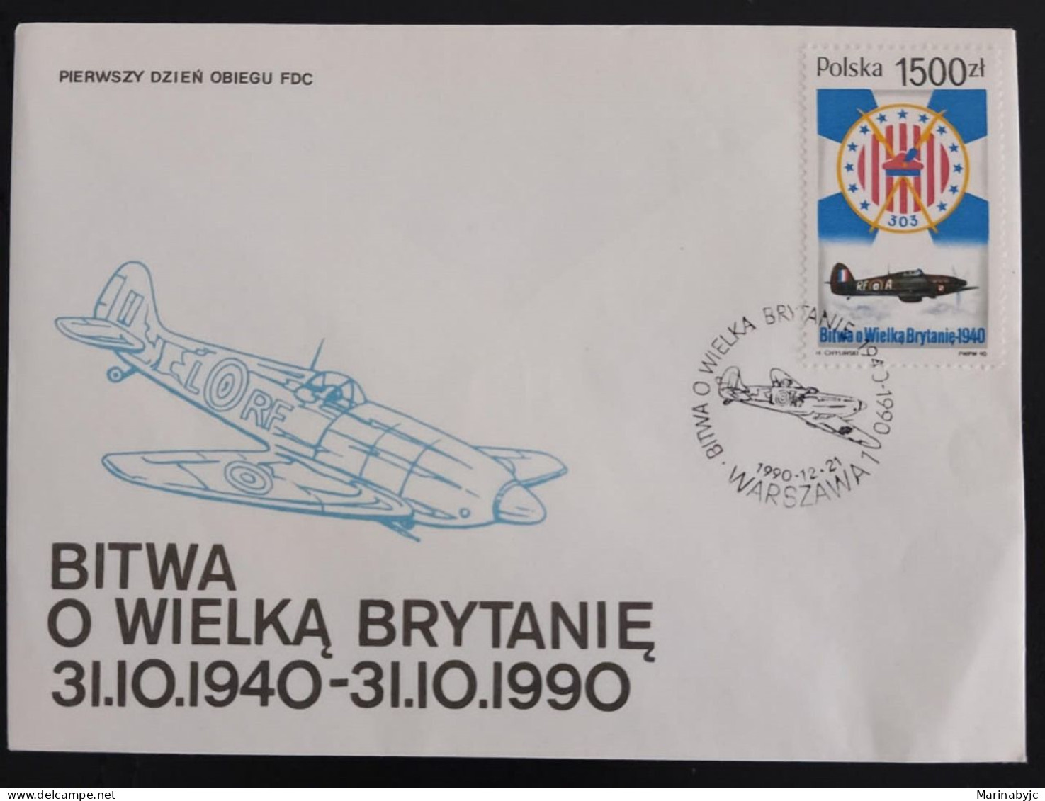 SD)1990. POLAND. PLANES. FDC. - Collezioni