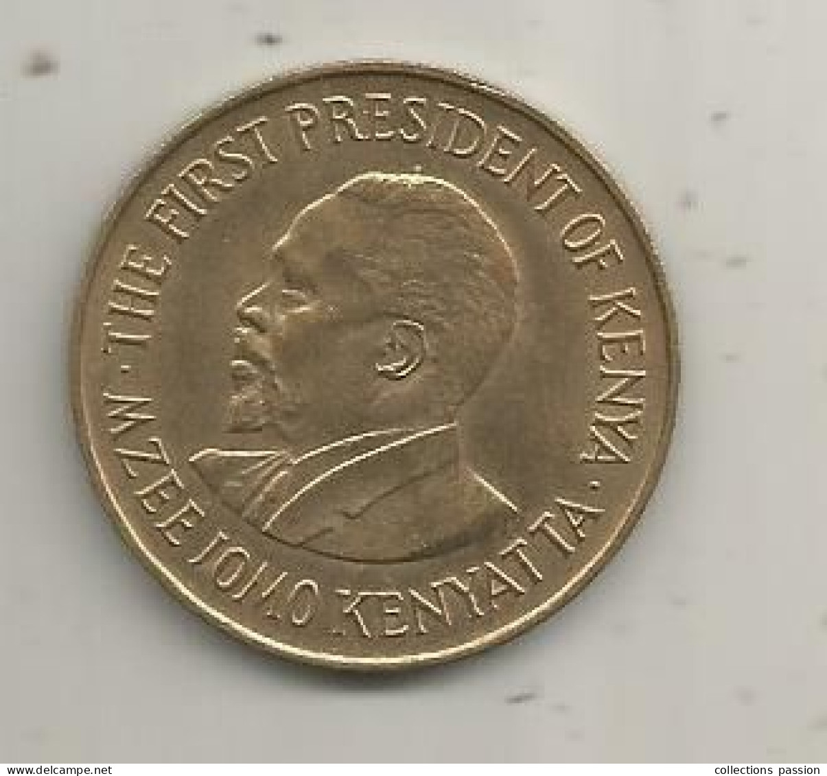 Monnaie, Republic Of KENYA, 1978, Ten, 10 Cents, MZEE JOMO KENYATTA, The First President Of Kenya, 2 Scans - Kenya