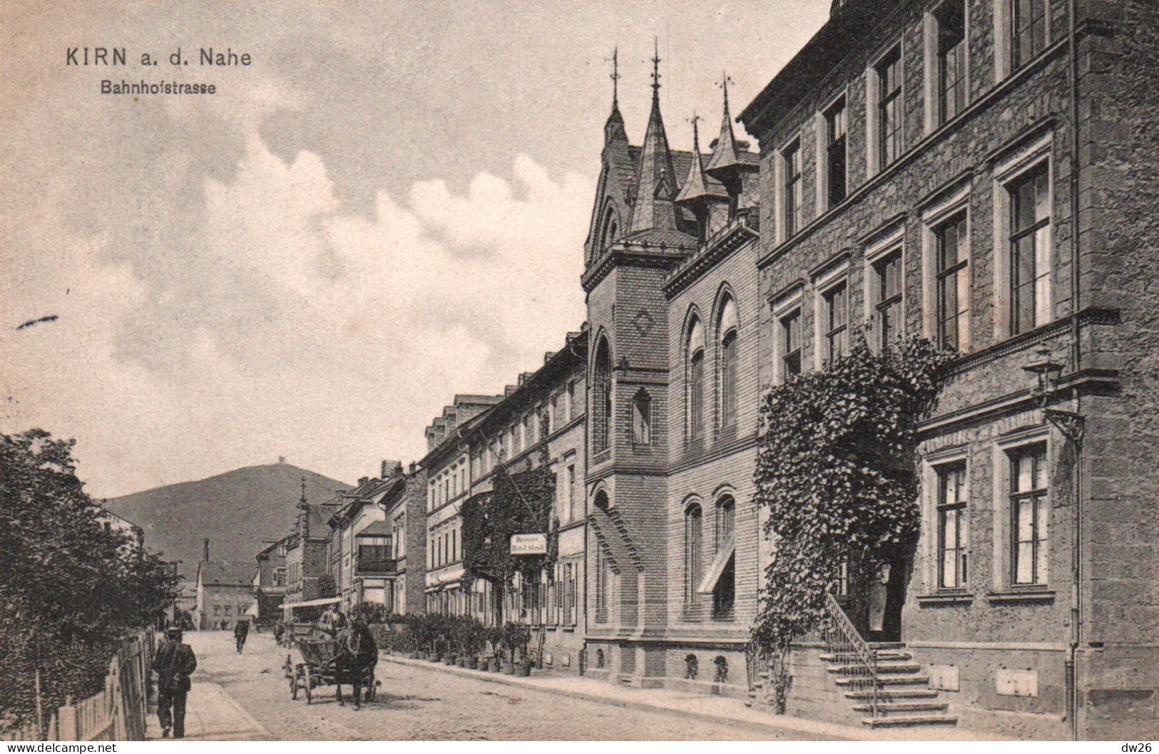 Kirn A.d. Nahe Bahnhofstrasse - Carte Dr Trenkler Co. 1908 - Kirn