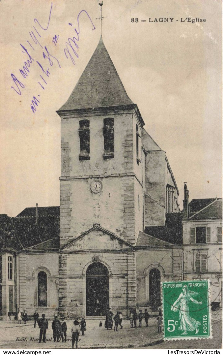 FRANCE - Lagny  - L'Eglise - Carte Postale Ancienne - Torcy