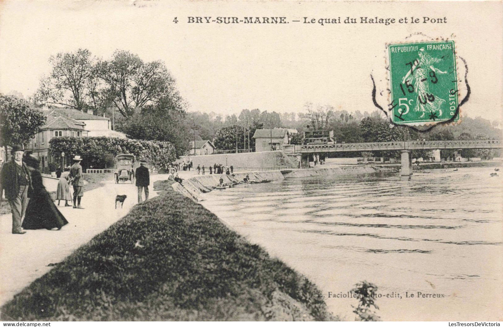 FRANCE - Bry Sur Marne - Le Quai Du Halage Et Le Pont - Carte Postale Ancienne - Bry Sur Marne