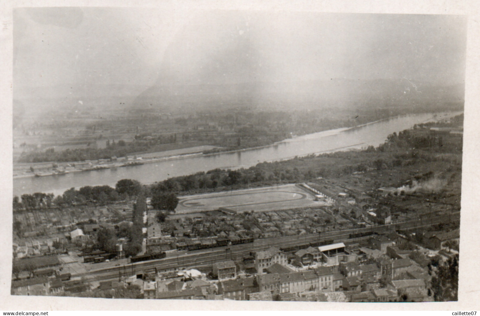 07 Ardèche Carte Photo Le TEIL Vue Sur Le Stade Municipal 1941 - Le Teil