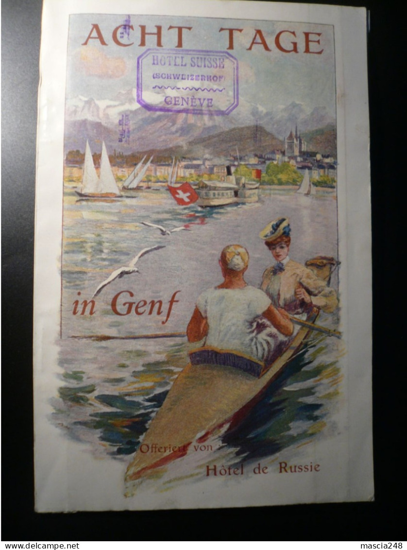 1907 Genève GENF Tourist-book Hotel Suisse About On 8 Different Escursions - Schweiz