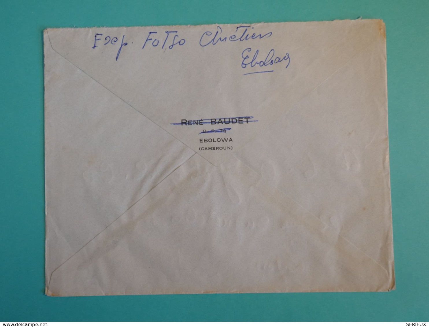 DB18 CAMEROUN   BELLE LETTRE 1959 PETIT BUREAU ELBOLOWA A LYON FRANCE + ++AFF. PLAISANT+++++ - Storia Postale