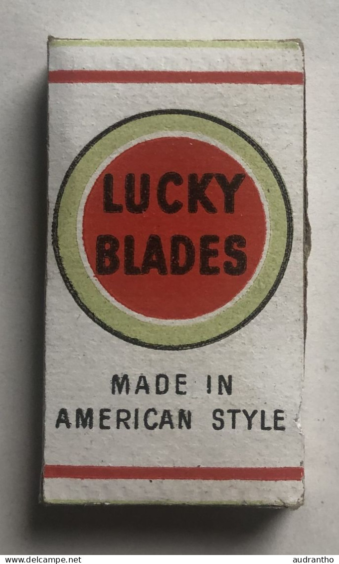 Ancien Paquet De 5 Lames De Rasoir - Lucky Blades Made In American Style - Lames De Rasoir