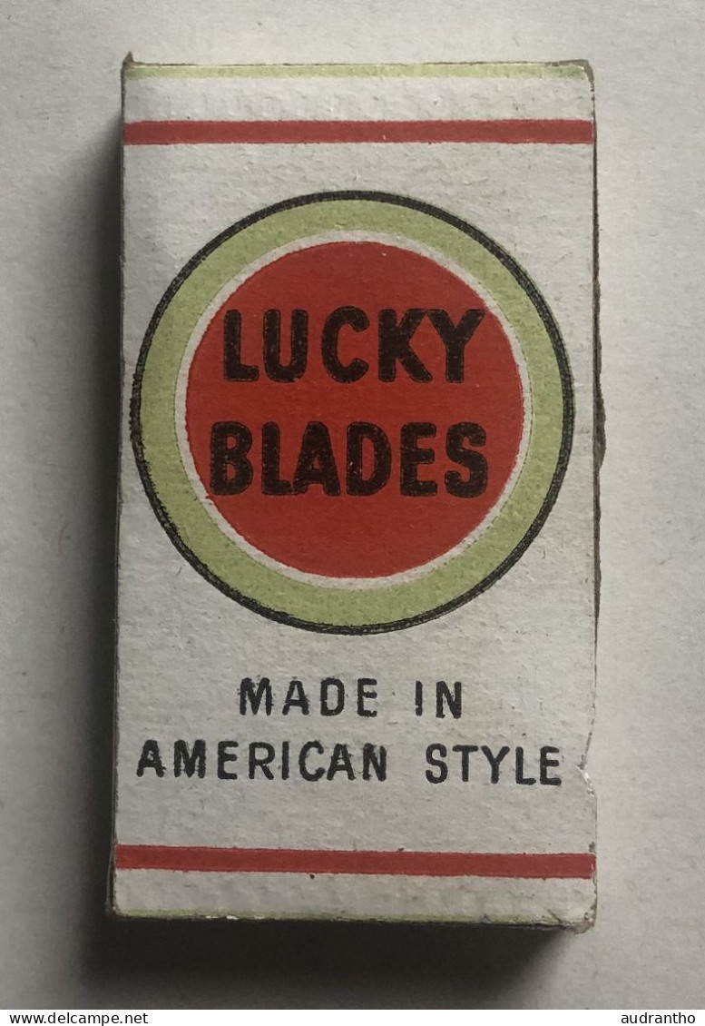 Ancien Paquet De 5 Lames De Rasoir - Lucky Blades Made In American Style - Lames De Rasoir