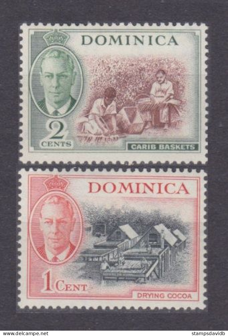 1951 Dominica 119-120 MLH King George VI - Dominica (...-1978)