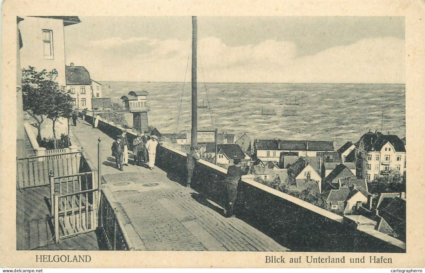 AK Allemagne HELGOLAND Blick Auf Unterland Und Hafen - Helgoland