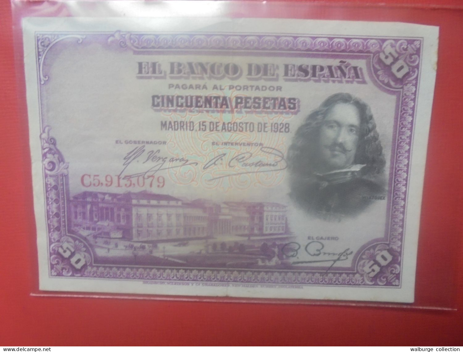 ESPAGNE 50 PESETAS 1928 Circuler (B.30) - 50 Peseten