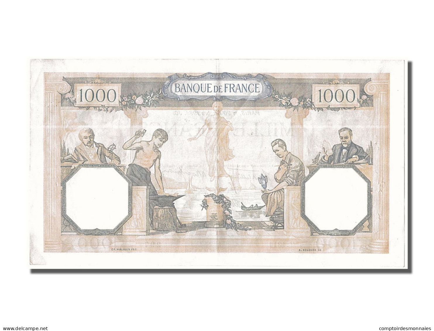 Billet, France, 500 Francs, 1 000 F 1927-1940 ''Cérès Et Mercure'', 1938 - 1 000 F 1927-1940 ''Cérès Et Mercure''