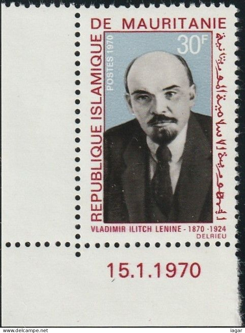 THEMATIC  FAMOUS PEOPLE: CENTENERY OF THE BIRTH OF  ILITCH LENIN  -  CORNER DATE  -  MAURITANIE - Lenin