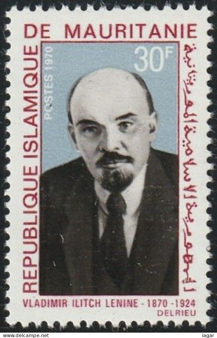 THEMATIC  FAMOUS PEOPLE: CENTENERY OF THE BIRTH OF  ILITCH LENIN    -  MAURITANIE - Lenin