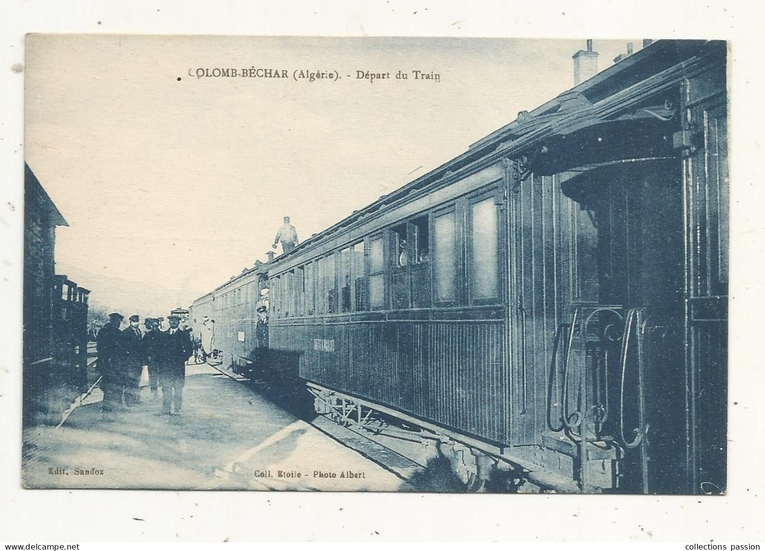 Cp, ALGERIE, COLOMB BECHAR, Chemin De Fer, Départ Du Train, Vierge, Phototypie Albert - Bechar (Colomb Béchar)