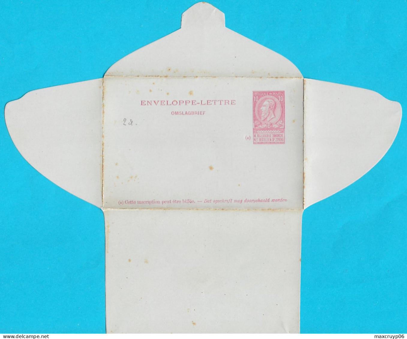 N° 1, 10 C Carmin-rose Sur Gris-bleu.. - Letter Covers