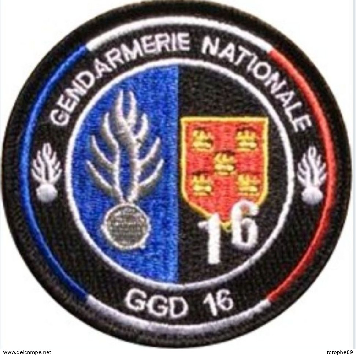 Patch écusson Gendarmerie GGD16 GROUPEMENT CHARENTE - Police & Gendarmerie