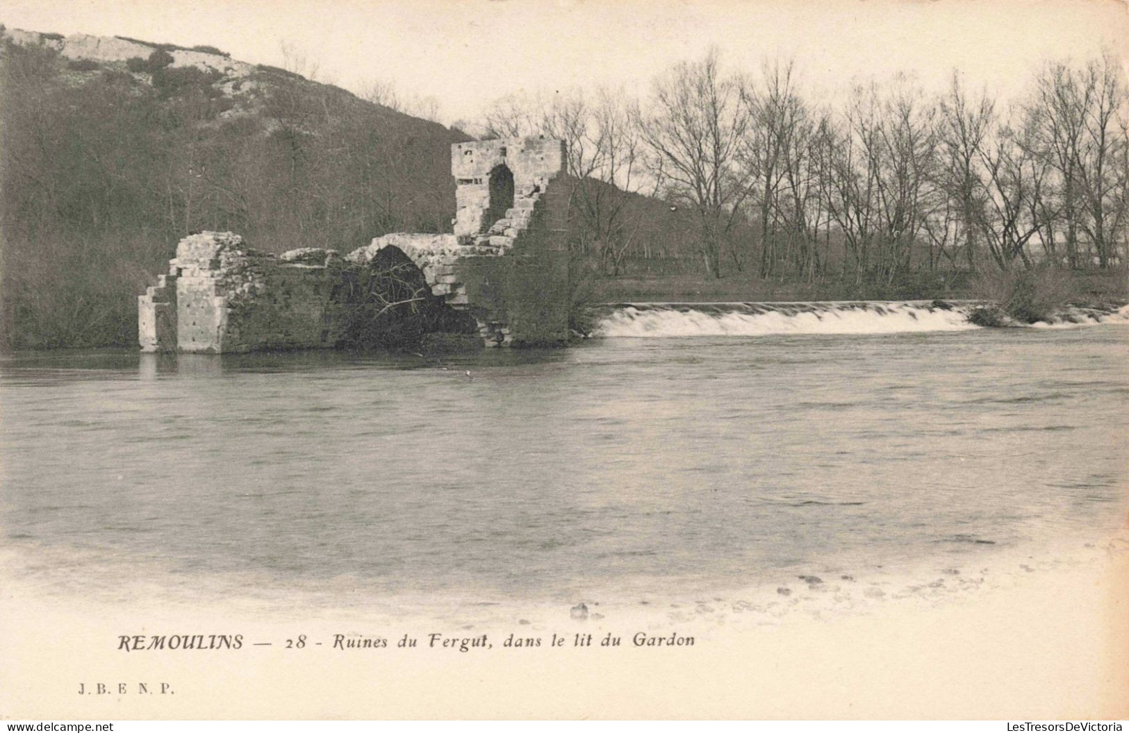 FRANCE - Remoulins - Ruines Du Fergut Dans Le Lit Du Gardon - Carte Postale Ancienne - Remoulins