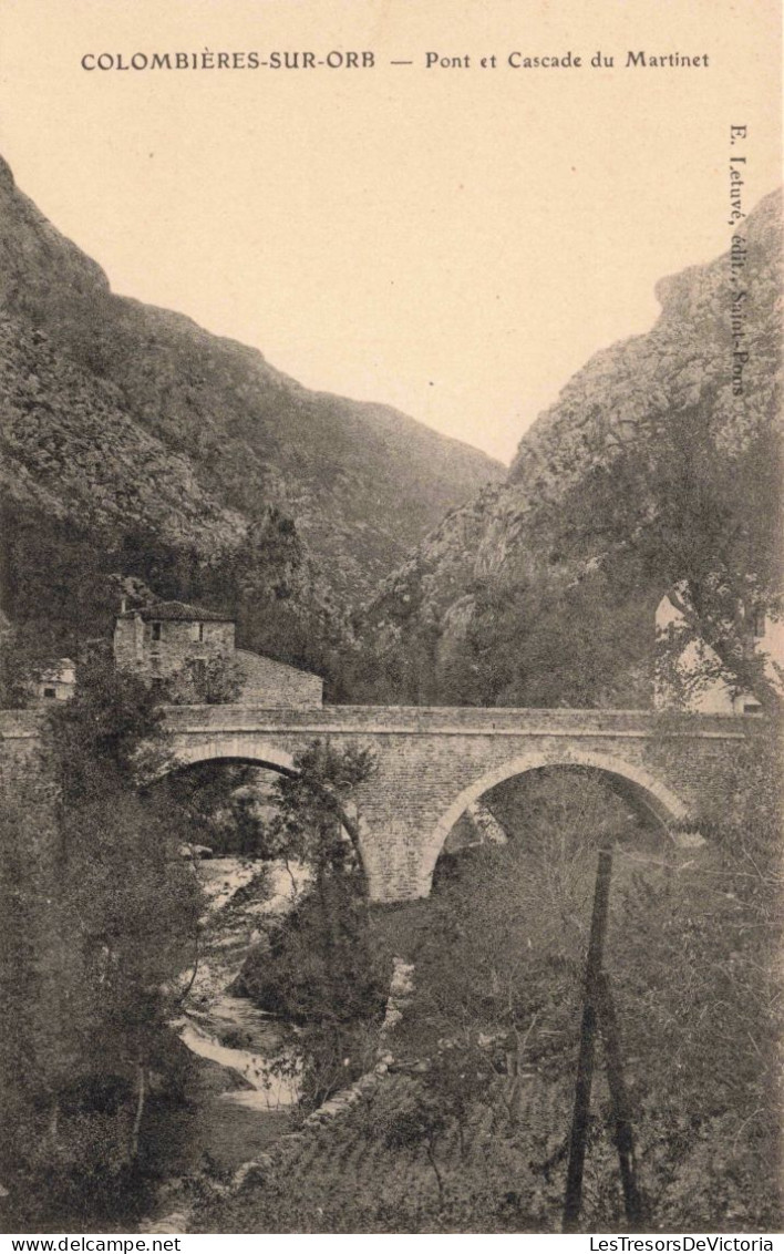 FRANCE - Colombières Sur Orb - Pont Et Cascade Du Martinet - Carte Postale Ancienne - Ganges