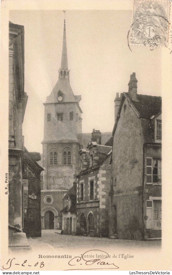 FRANCE - Romorantin - Entrée Latérale De L'Eglise - Carte Postale Ancienne - Romorantin