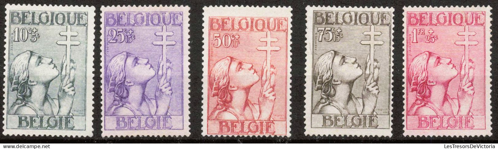 Timbres Belgique -1933 - Crois De Lorraine - COB 377/83** MNH - Cote 1020 - Ungebraucht