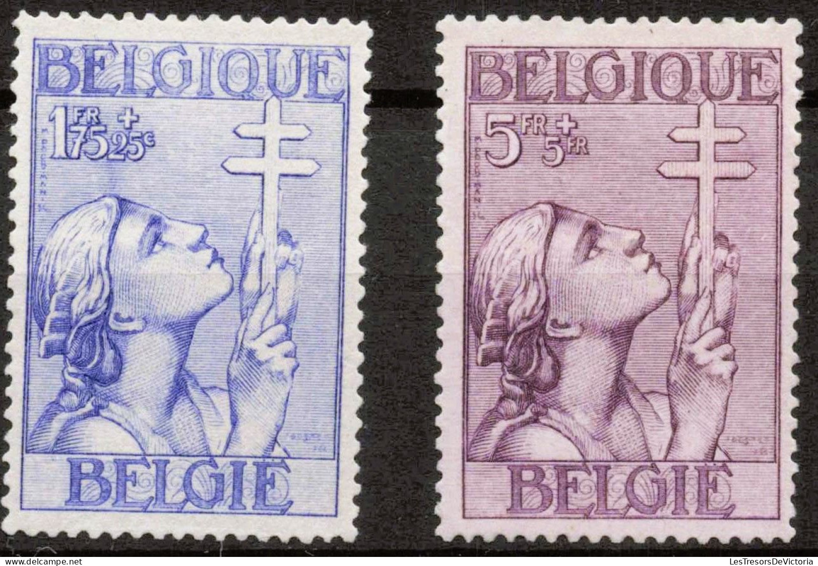Timbres Belgique -1933 - Crois De Lorraine - COB 377/83** MNH - Cote 1020 - Ongebruikt