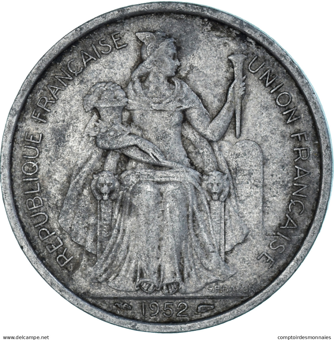 Monnaie, Océanie, 5 Francs, 1952 - Otros – Oceanía