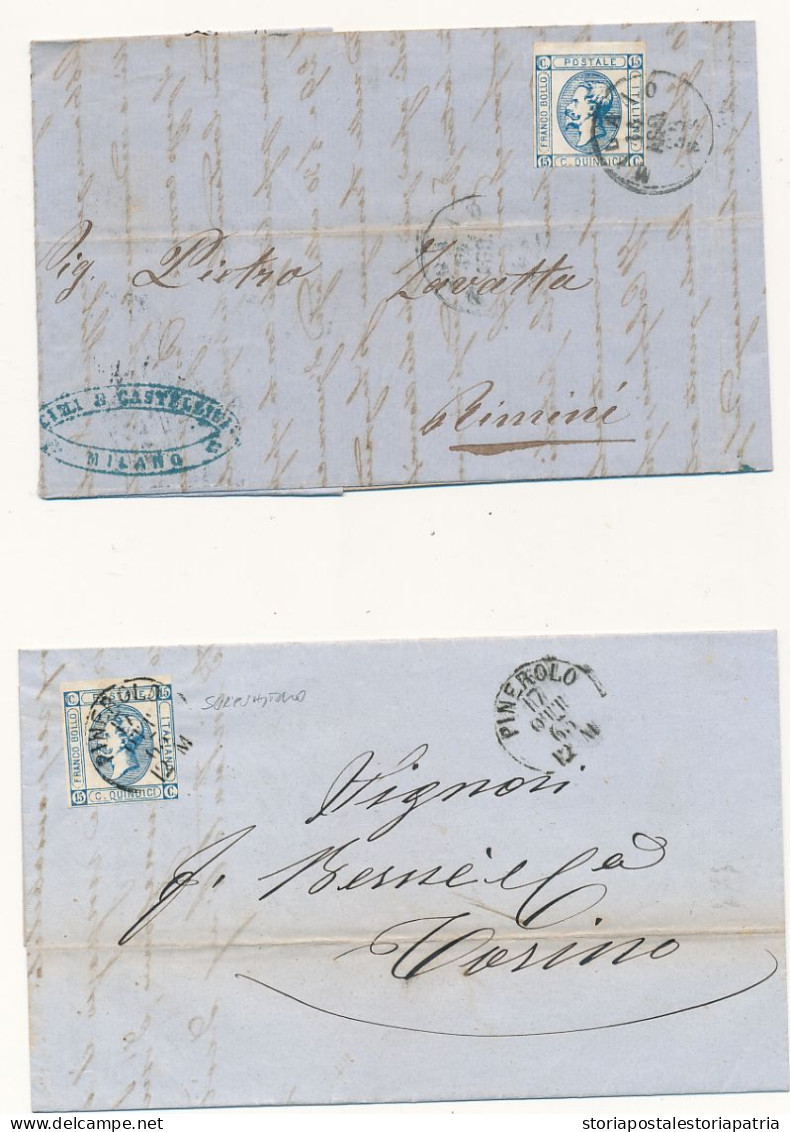 1863 0,15 LITOGRAFICO II TIPO DUE LETTERE CON VARIETA' SERPENTELLO PRIMA DELLA C - Storia Postale