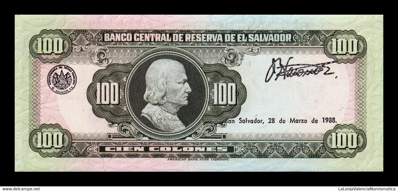 El Salvador 100 Colones 1988 Pick 137b Sc Unc - El Salvador