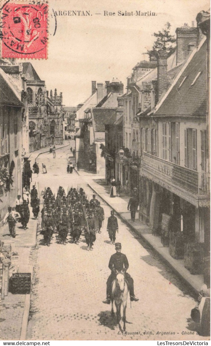 FRANCE - Argentan - Rue Saint Martin - Animé - Carte Postale Ancienne - Argentan