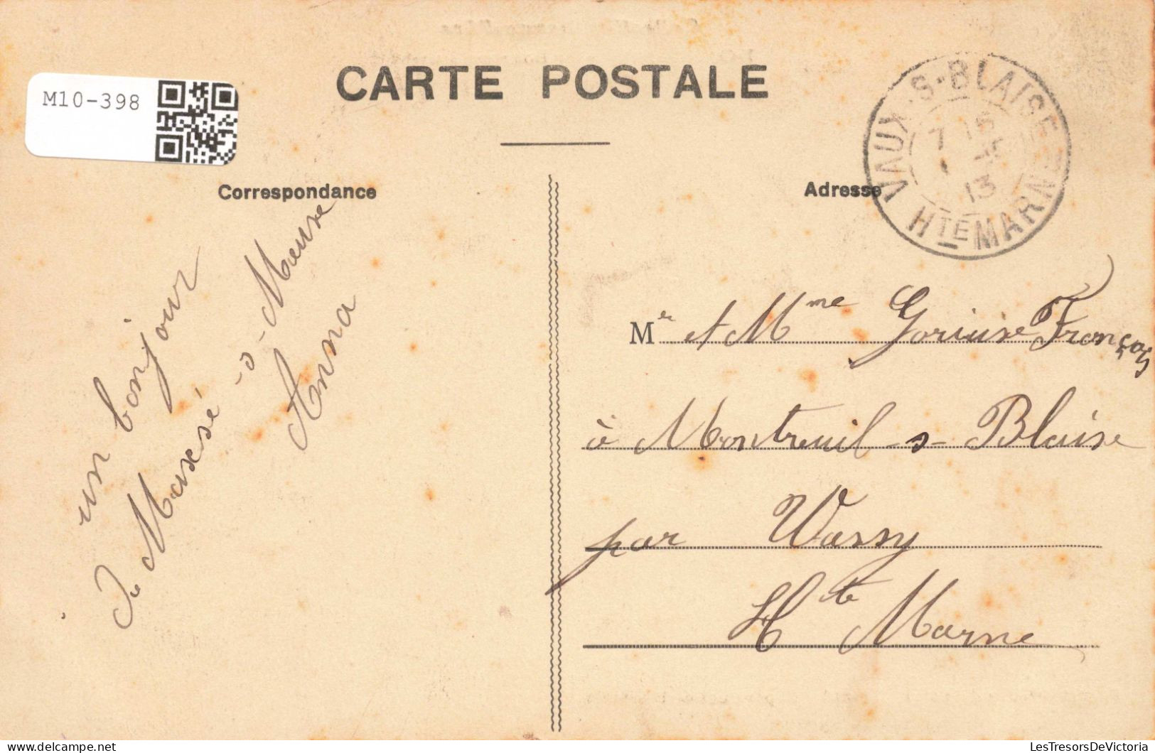 FRANCE - Domrémy - De Domrémy à Creux - Carte Postale Ancienne - Domremy La Pucelle