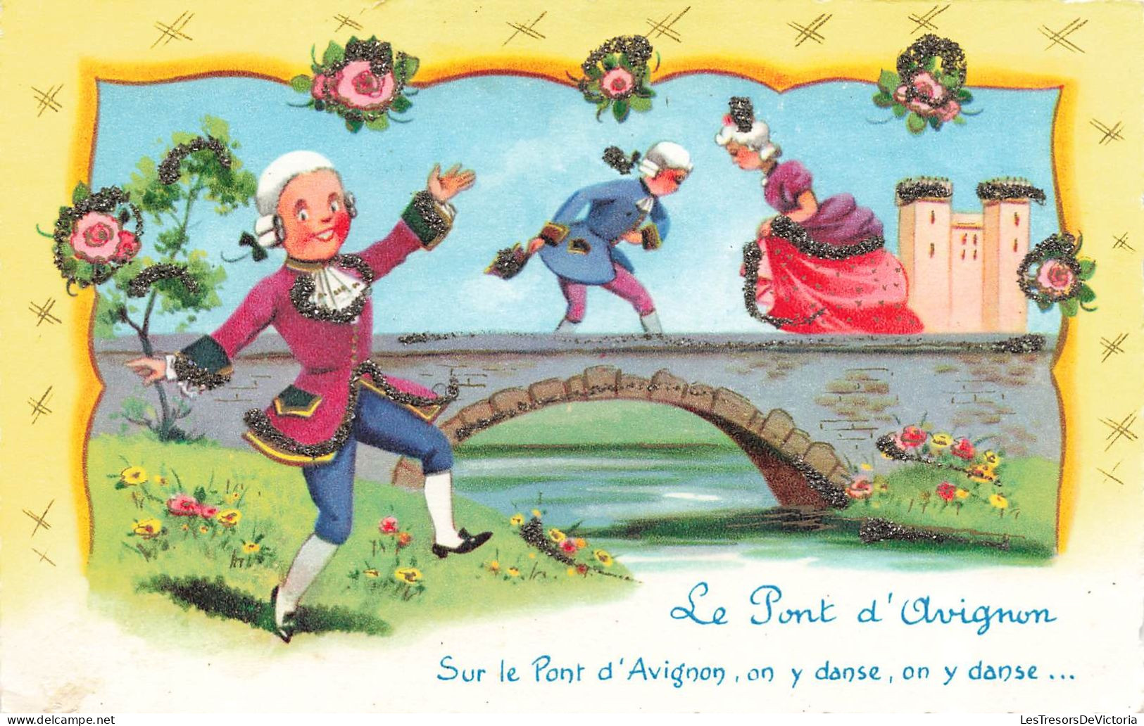 FÊTES - VŒUX - Joyeuses Fête De Sainte Catherine  - Le Pont D'Avignon - Colorisé  -  Carte Postale  Ancienne - Santa Catalina