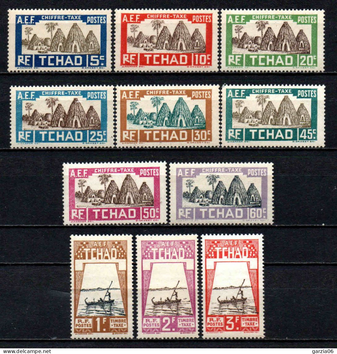 Tchad  - 1930 -  Tb Taxe N° 12 à 22  - Neufs* - MLH - Unused Stamps