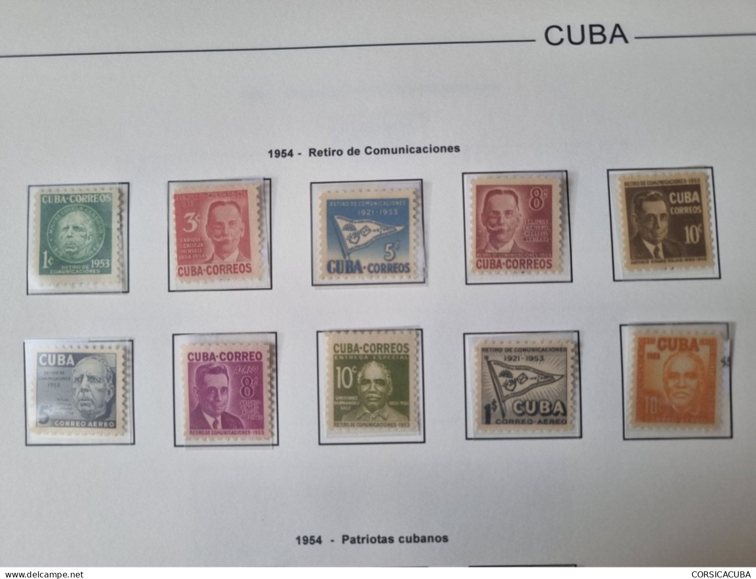 CUBA  NEUF  1954    RETIRO  DE  COMUNICACIONES  //  PARFAIT  ETAT  //  1er  CHOIX  // - Neufs