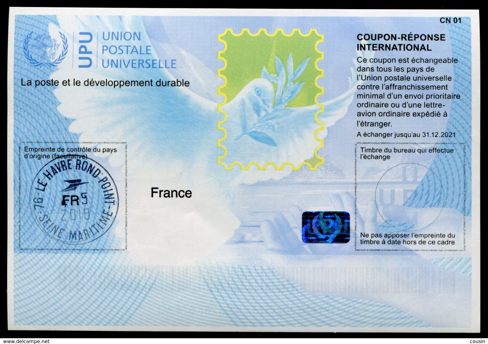 FRANCE  Coupon Réponse International / International Reply Coupon - Antwortscheine