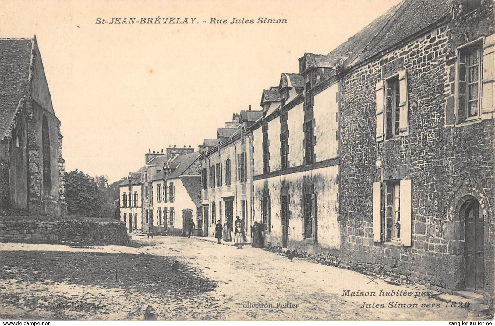 CPA 56 SAINT JEAN BREVELAY / RUE JULES SIMON - Altri & Non Classificati