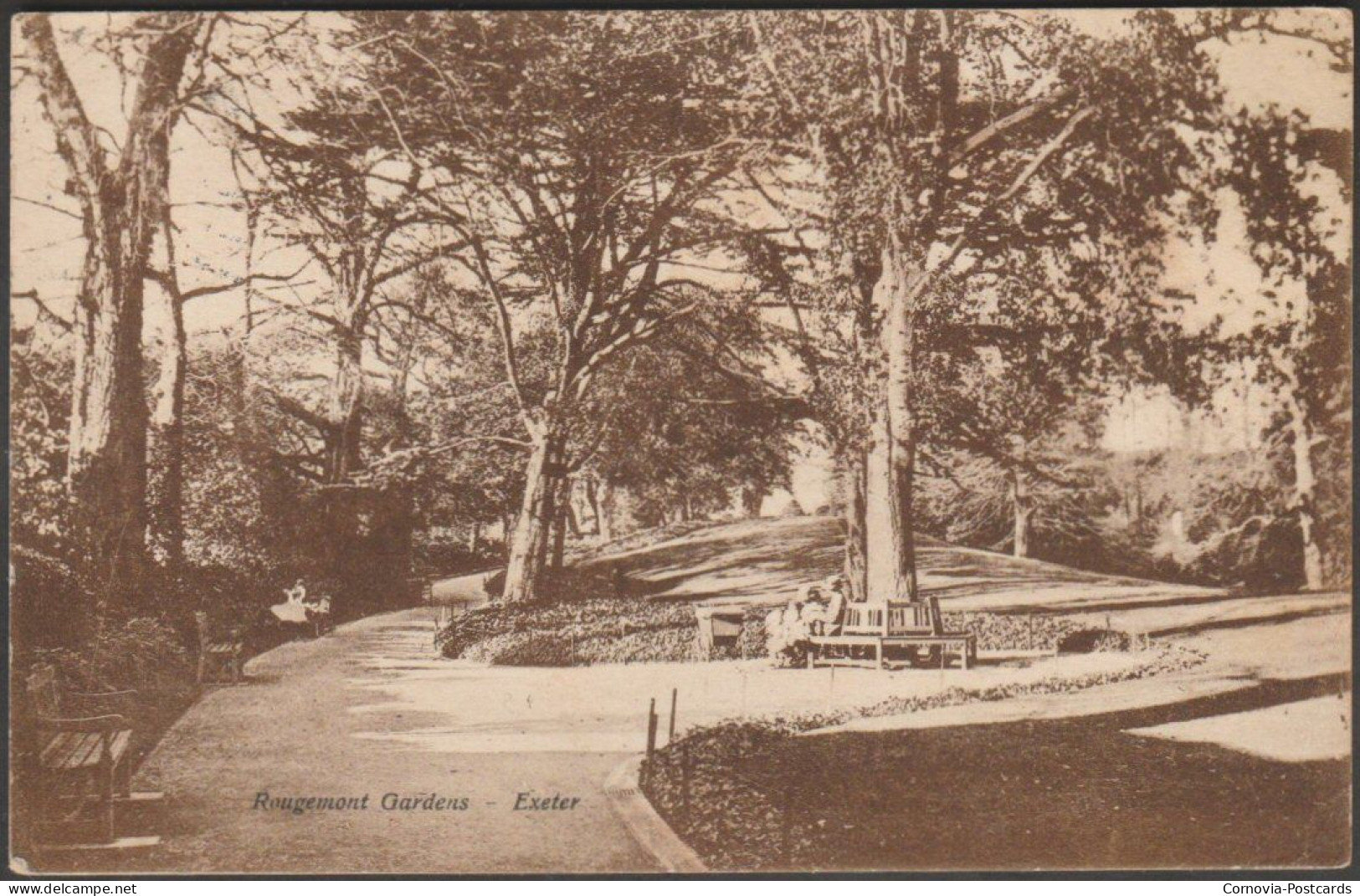 Rougemont Gardens, Exeter, Devon, 1924 - Postcard - Exeter