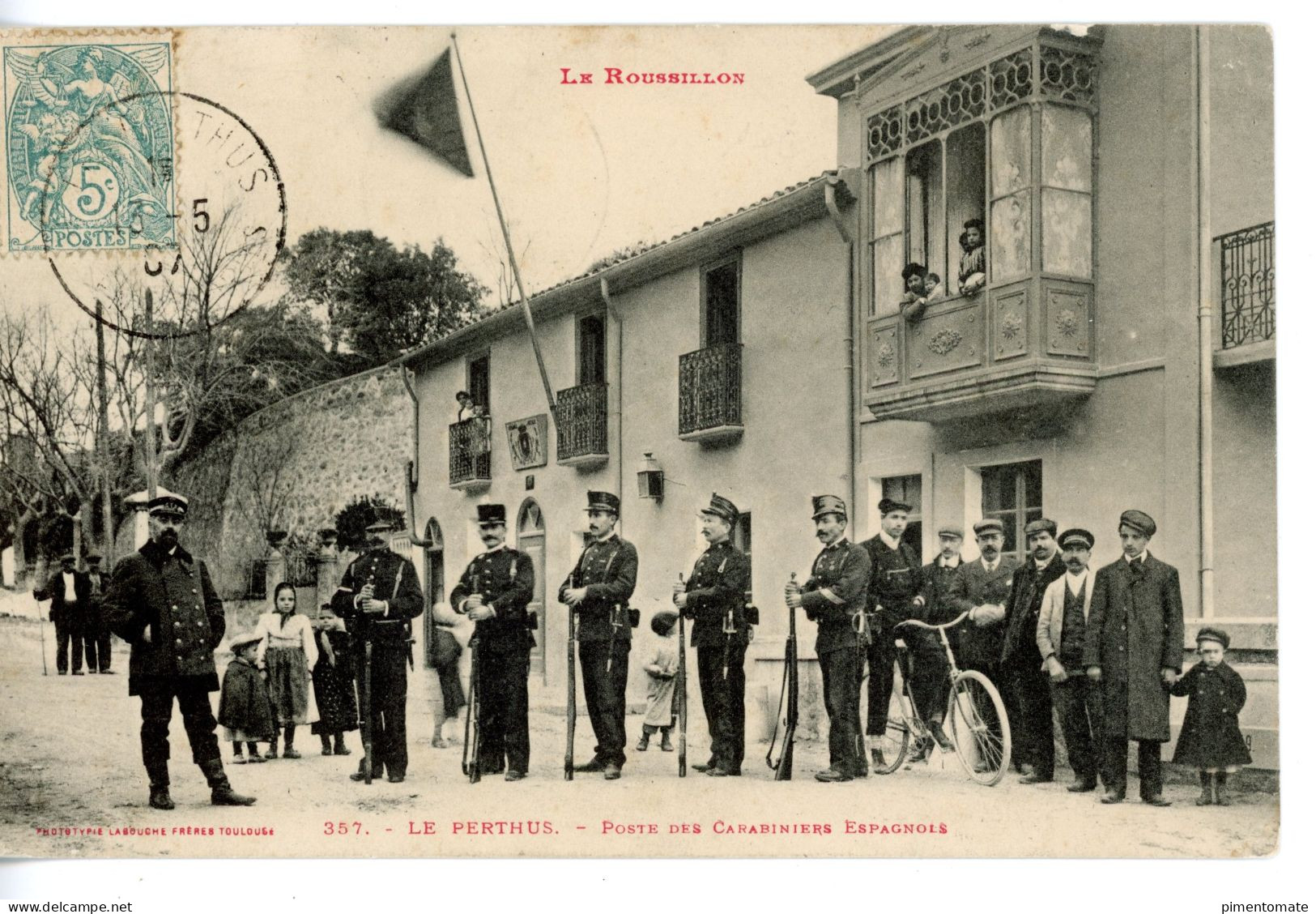 LE PERTHUS POSTE DES CARABINIERS ESPAGNOLS 1907 - Roussillon