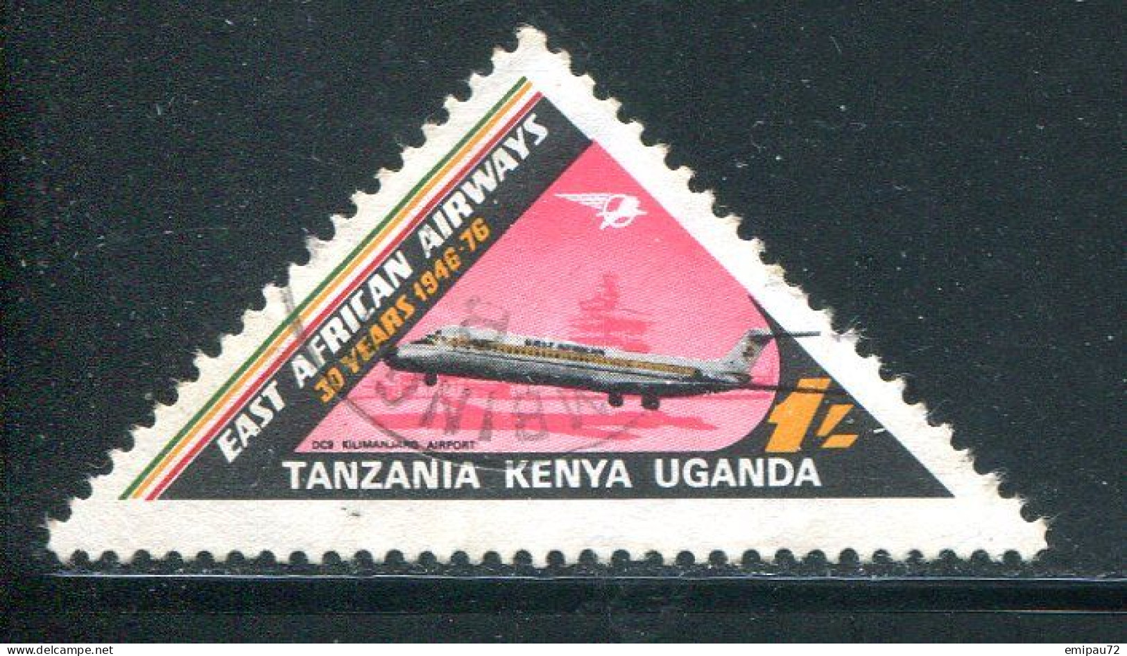 EST-AFRICAIN- Y&T N°306- Oblitéré (avion) - Kenya, Uganda & Tanzania