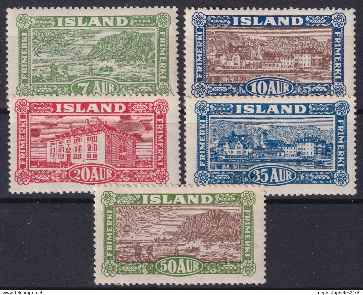 ICELAND 1925 - MNH/MLH (#145) - Sc# 144-148 - Unused Stamps