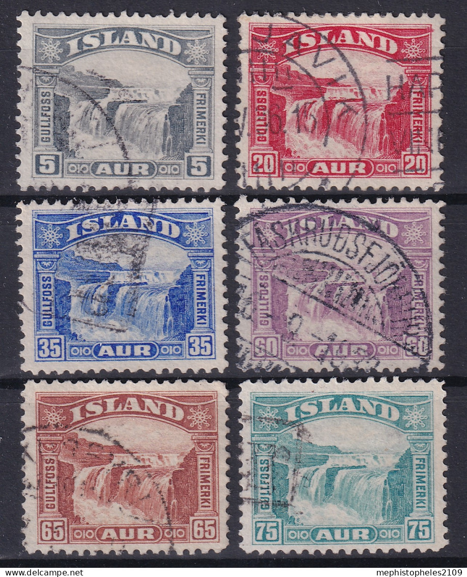 ICELAND 1931/32 - Canceled - Sc# 170-175 - Used Stamps