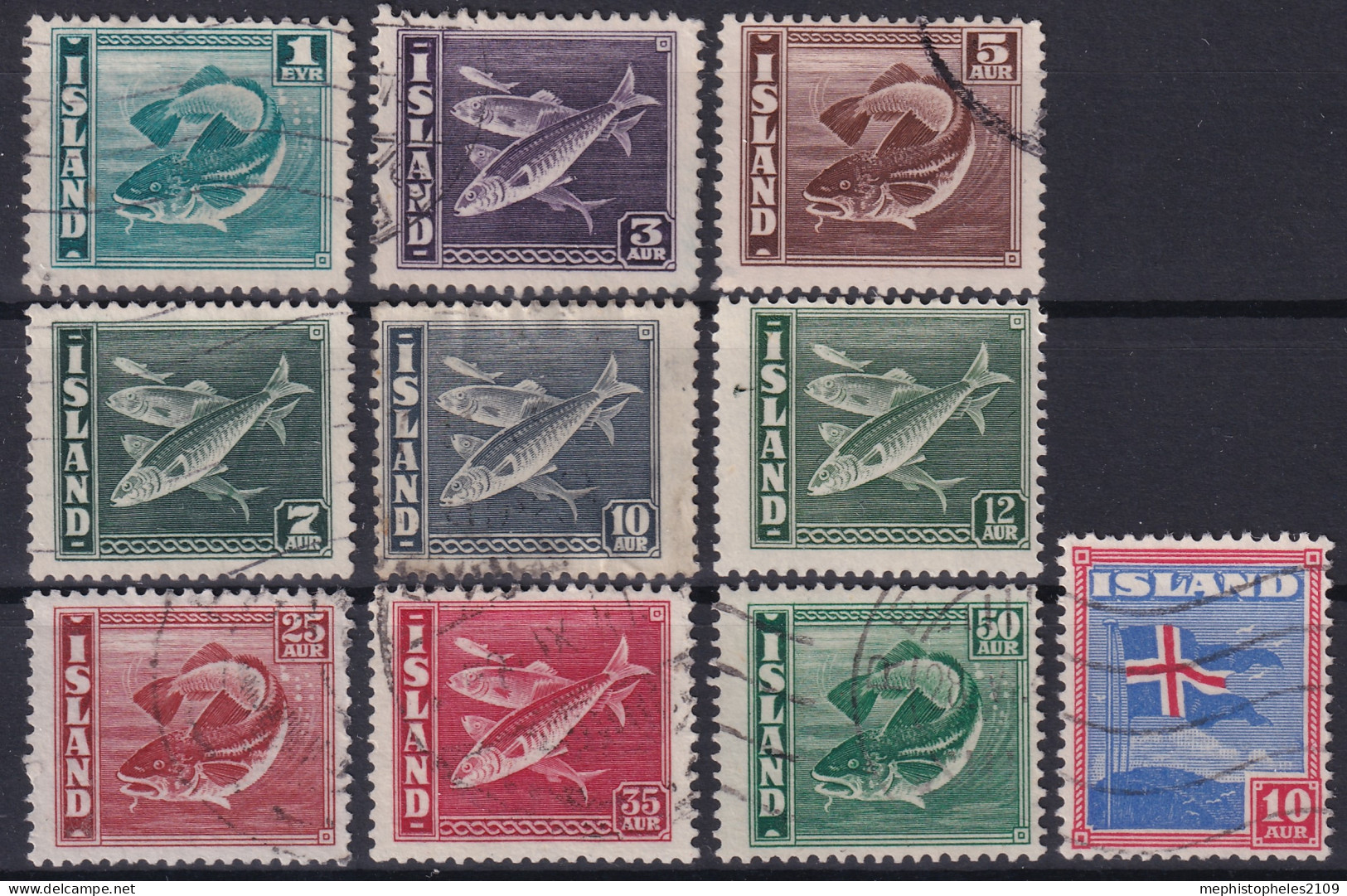 ICELAND 1939-45 - Canceled - Sc# 217-228 - Complete Set! - Oblitérés