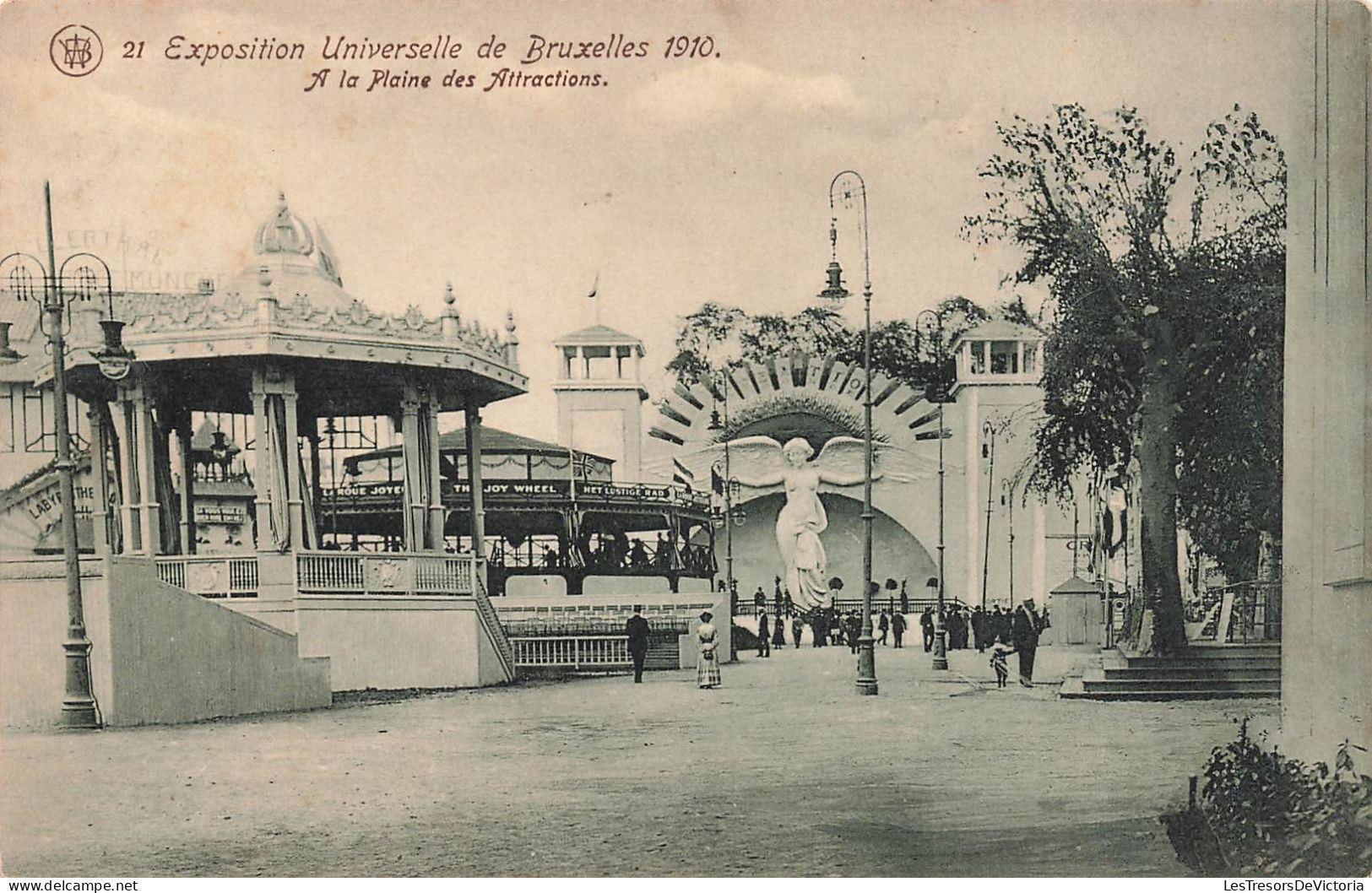 BELGIQUE - Bruxelles - A La Plaine Des Attractions - Animé - Carte Postale Ancienne - Wereldtentoonstellingen