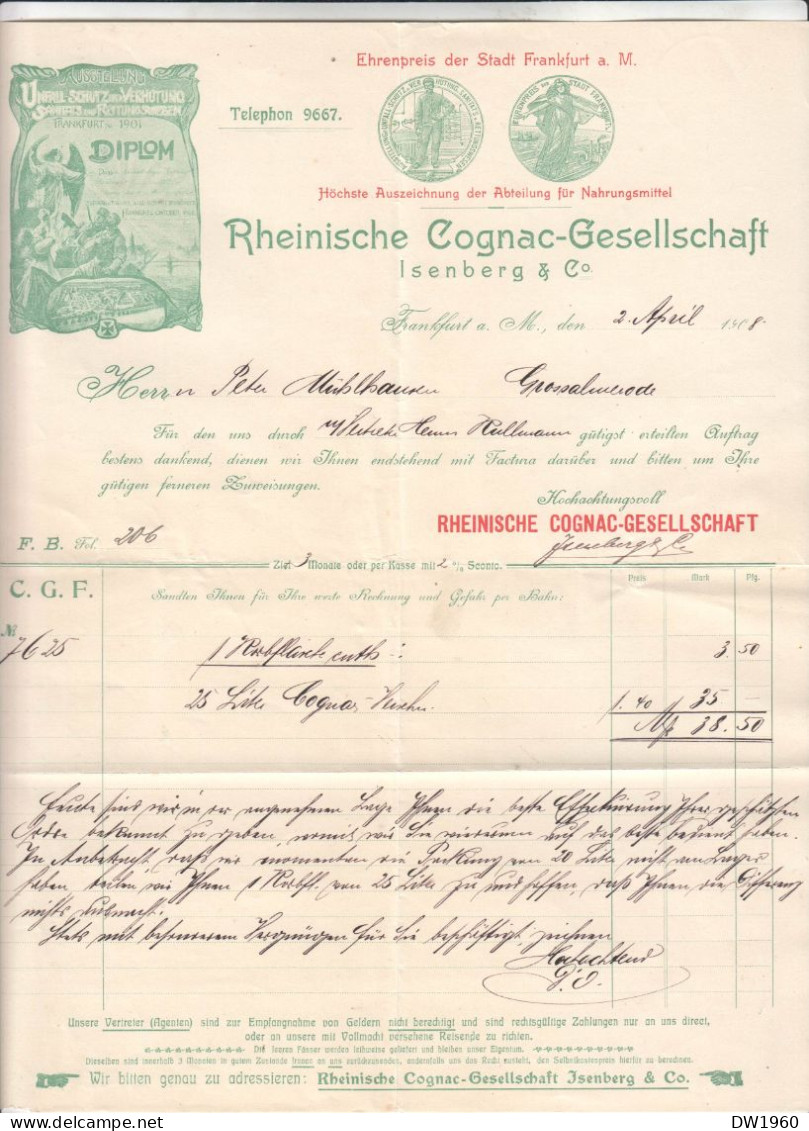 2 Alte Rechnungen Und Eine Werbung , Hamburg , Salzungen , Frankfurt - 1900 – 1949