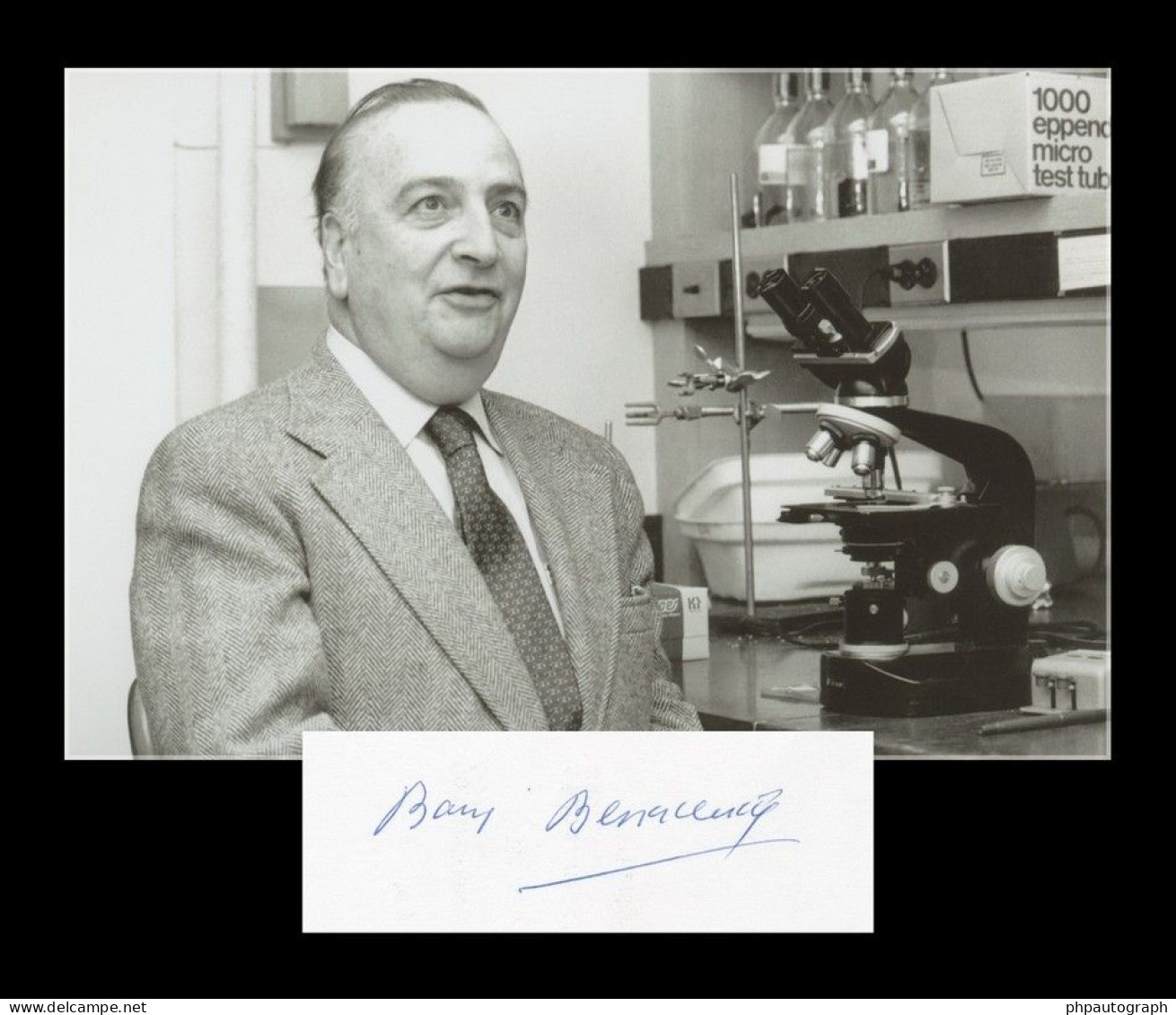 Baruj Benacerraf (1920-2011) - Immunologist - Signed Card + Photo - Nobel Prize - Inventors & Scientists