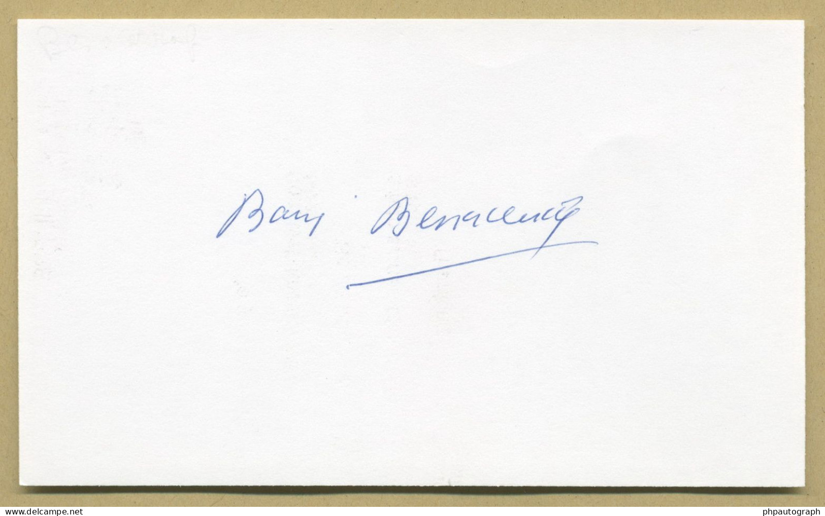 Baruj Benacerraf (1920-2011) - Immunologist - Signed Card + Photo - Nobel Prize - Inventors & Scientists