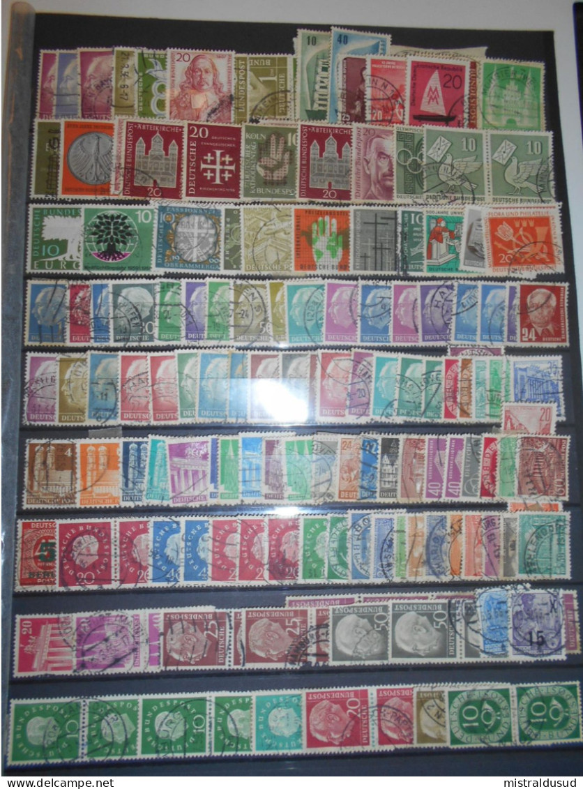 Allemagne Collection , 150 Timbres Obliteres Des Annees 50 - Sammlungen