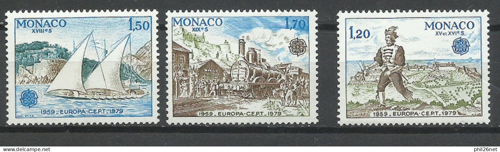 Monaco N°  1186 à 1188 Europa   1979      Neufs  * *   B/TB  Voir Scans   Soldé  ! ! ! - 1979